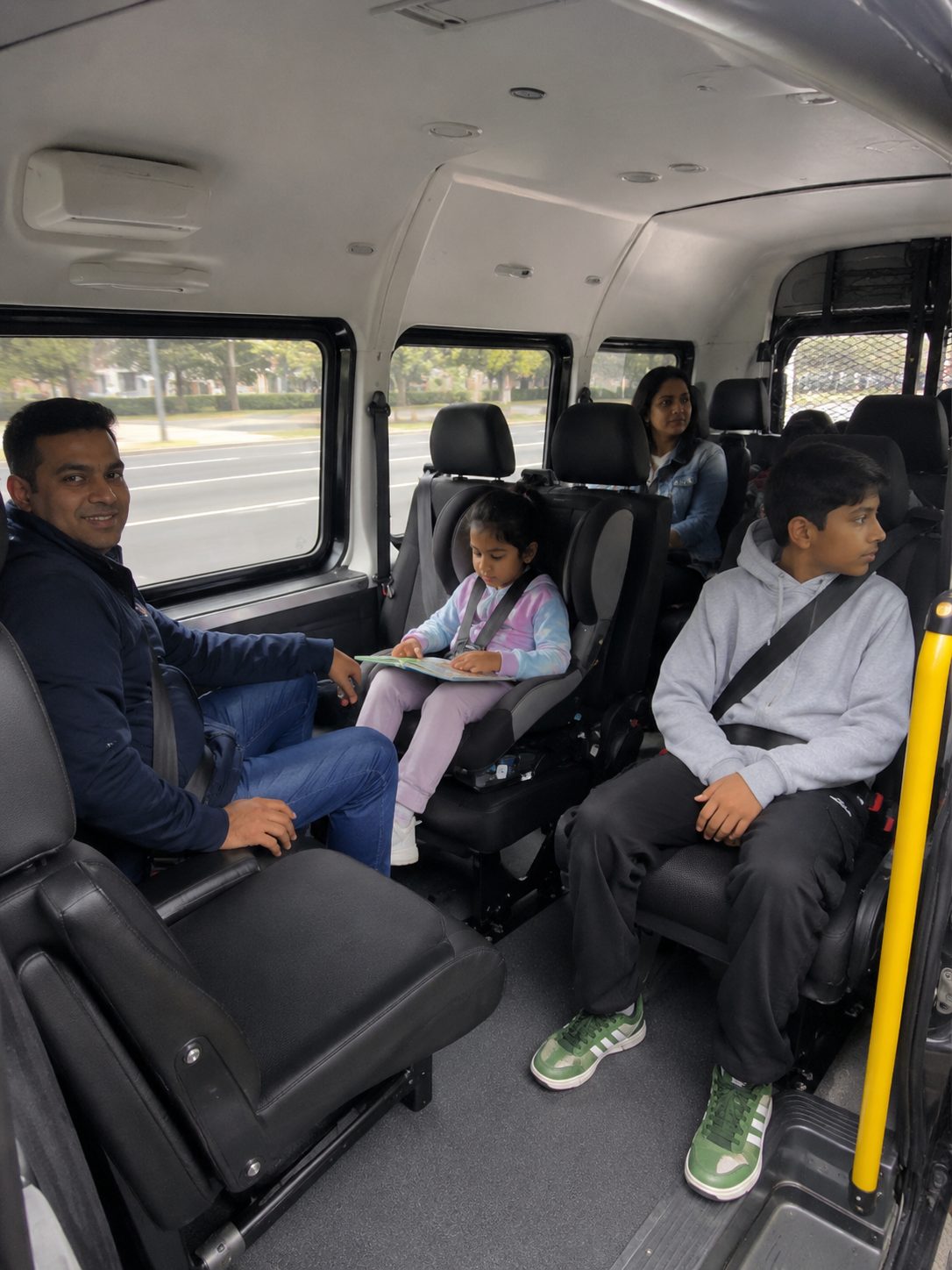 Family in maxi cab Melbourne